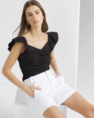 High-Rise Everyday Soft 5-Inch Button Shorts