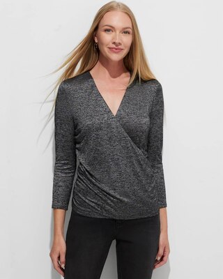 Outlet WHBM Surplice 3/4-Sleeve Tee