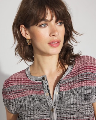 Space-Dyed Cardigan Sweater click to view larger image.