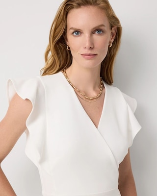 Petite Knit Crepe Jumpsuit click to view larger image.