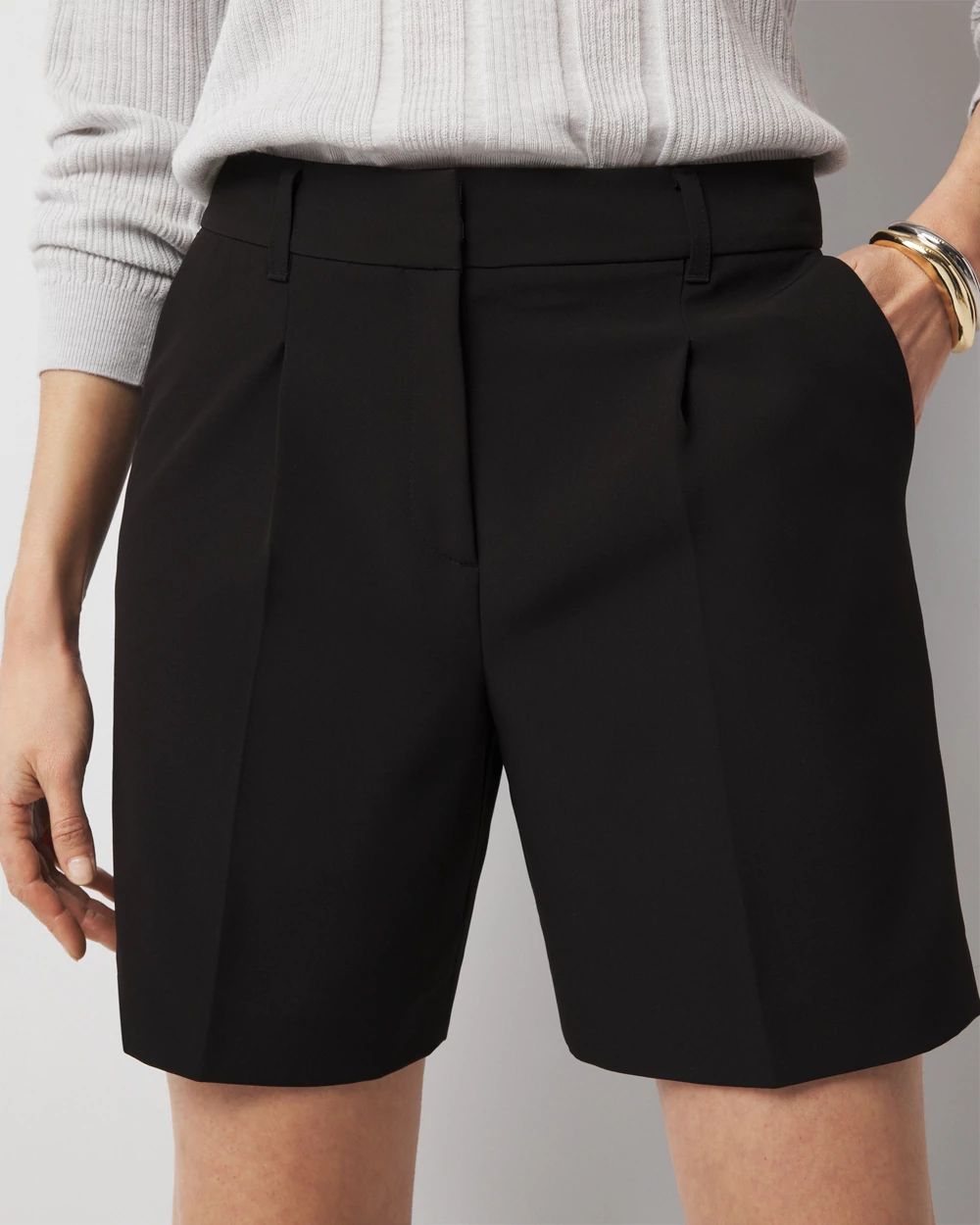 Pleated Tailored Shorts