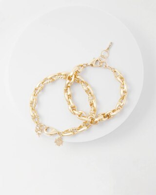Chain Link Bracelets, Set of 2 click to view larger image.