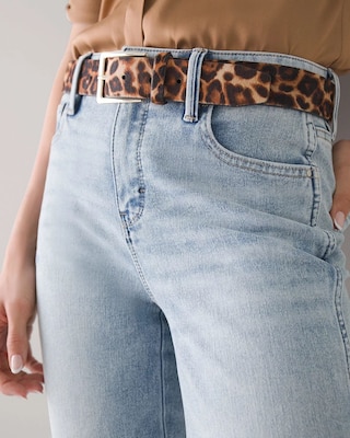 Leopard Print Haircalf Belt