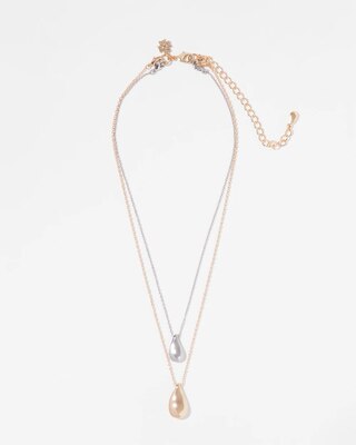 Mixed Metal Pendant Necklace