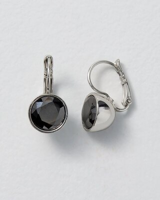 Jet Black Cubic Zirconia Drop Earrings