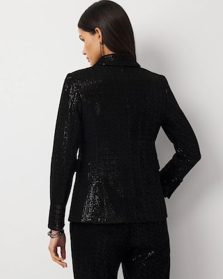 Sequin Velvet Double Breasted Blazer click to view larger image.