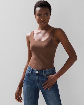 WHBM FORME™ All Ways Stretch Dual Neck Tank click to view larger image.