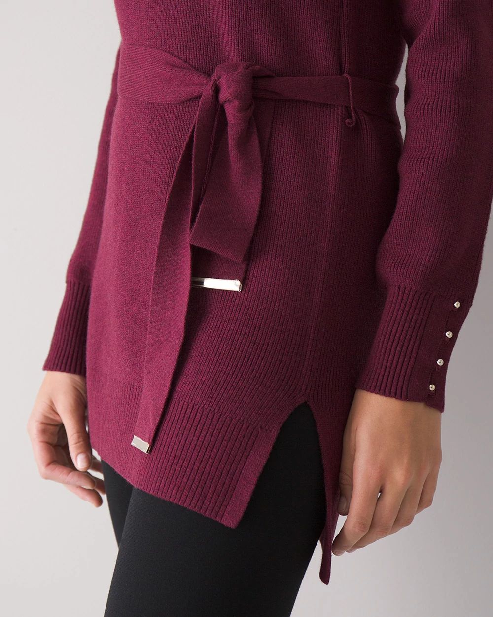 Long-Sleeve Belted Tunic