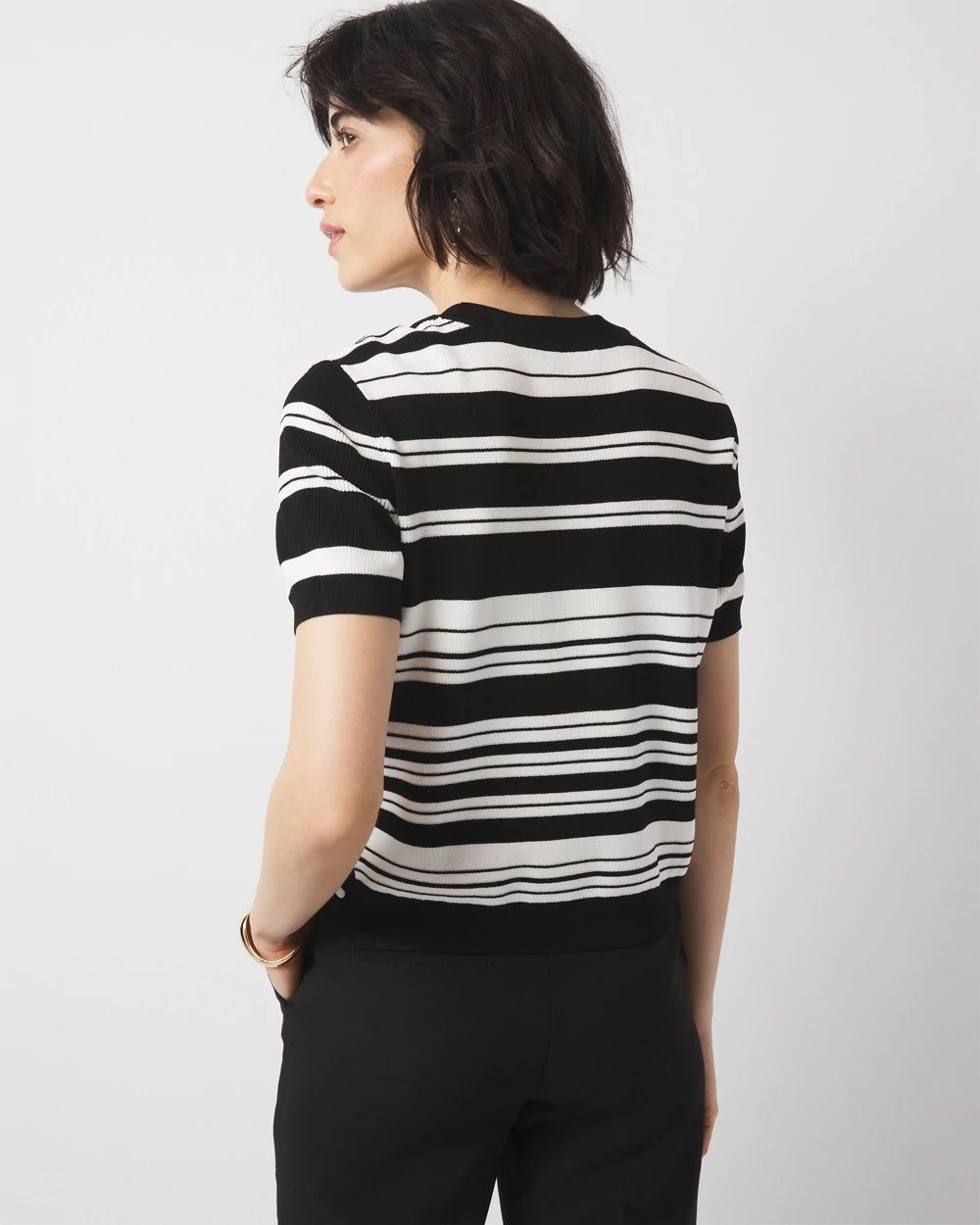Petite Lace Up Side Sweater Tee
