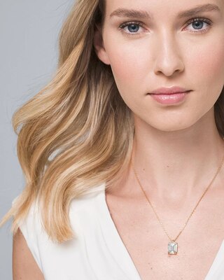Baguette Pendant Necklace