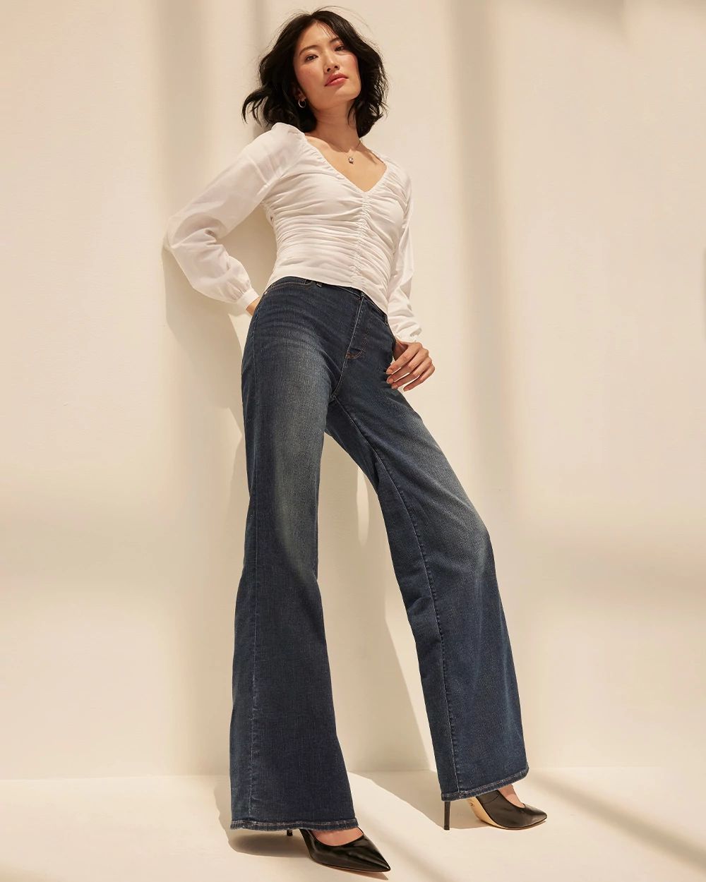 High-Rise Everyday Soft Wide Leg Jeans click to view larger image.