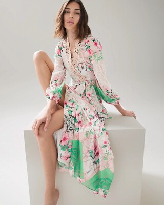 Drama Sleeve Floral Maxi Dress