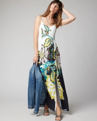 Lace-Up Back Maxi Dress