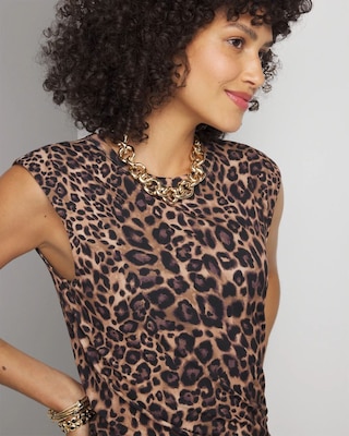 Cap-Sleeve Matte Jersey Ruched Side Dress click to view larger image.
