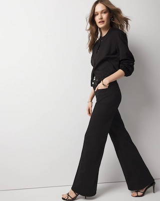 High-Rise Pret Double Pocket Wide-Leg Pant click to view larger image.