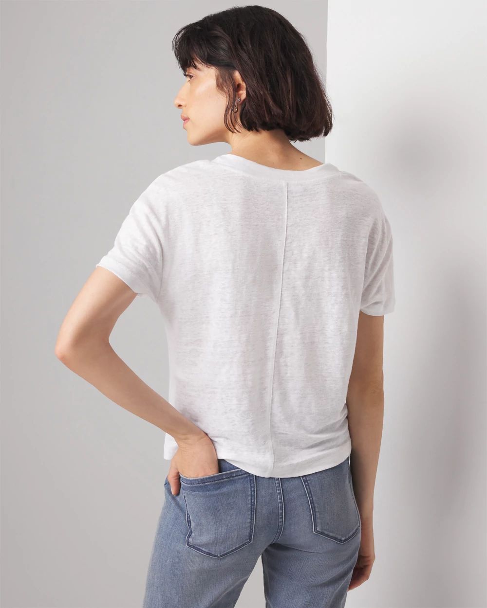 Linen V-Neck Tee