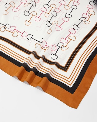 Horsebit Print Square Scarf click to view larger image.