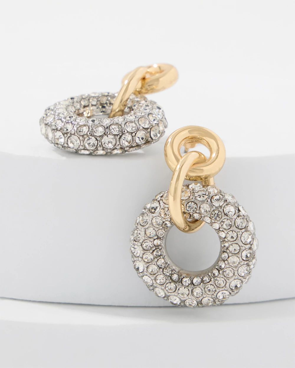 Pavé Rings Drop Earrings