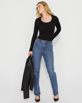 WHBM FORME™ Seamless Jacquard Scoop Neck Tee click to view larger image.