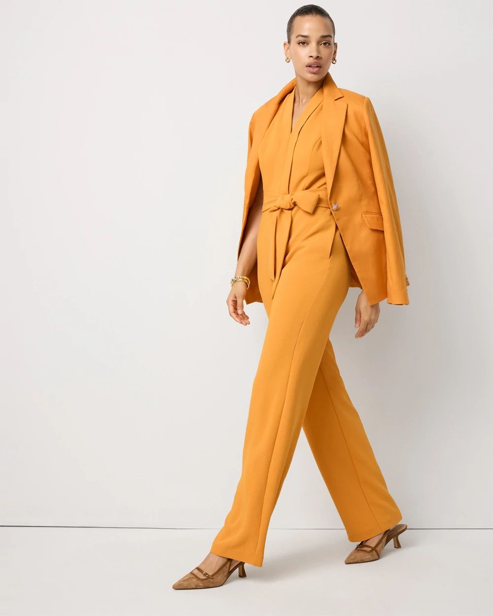 Crepe Sleeveless Jumpsuit click to view larger image.