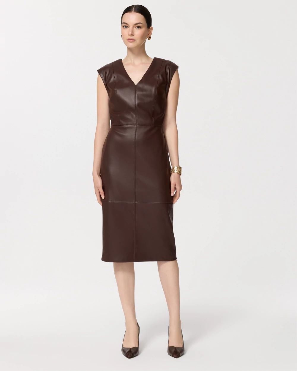Petite V-neck Sheath Dress
