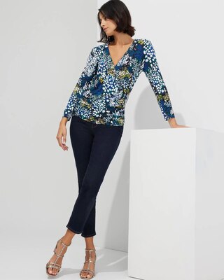 Outlet WHBM Surplice 3/4-Sleeve Tee