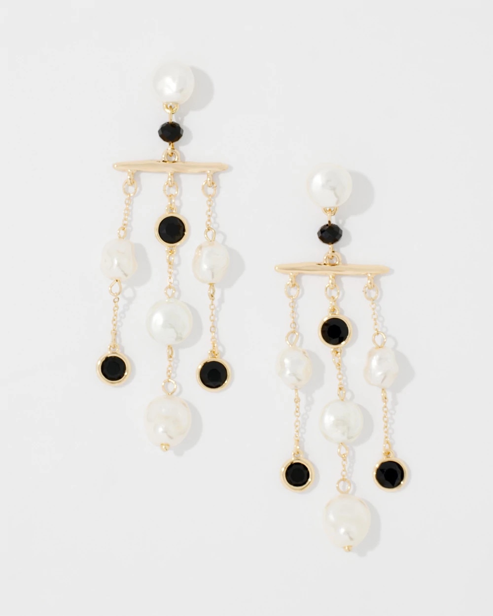 Black + White Statement Earrings - image 2