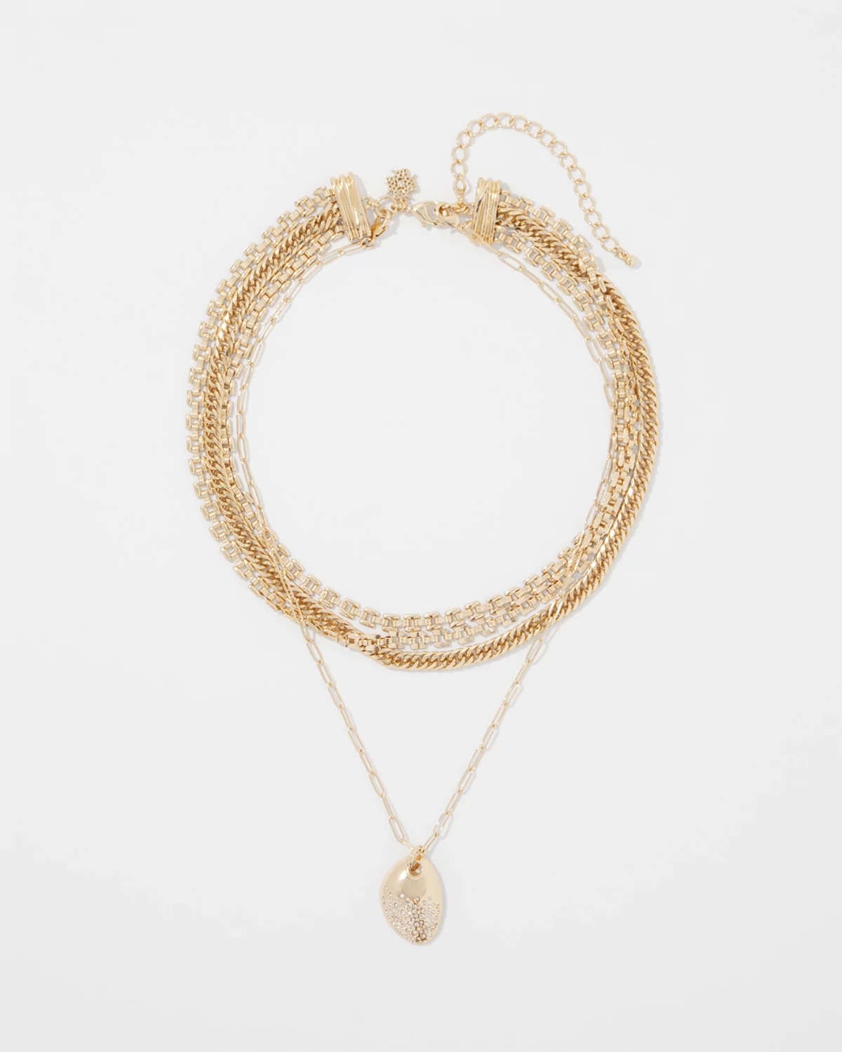 White House Black Market Multi-strand Convertible Pendant Necklace |  In Gold