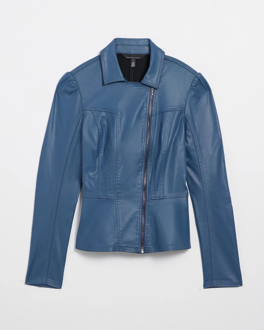 Coated Peplum Jacket