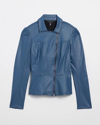 Coated Peplum Jacket