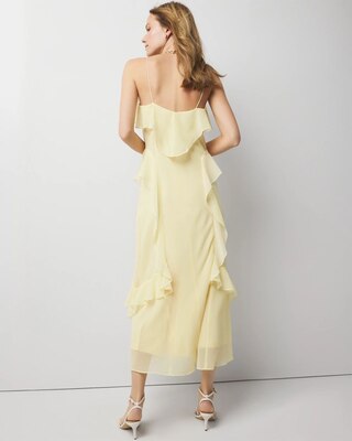 Petite Chiffon Ruffle Slip Dress click to view larger image.