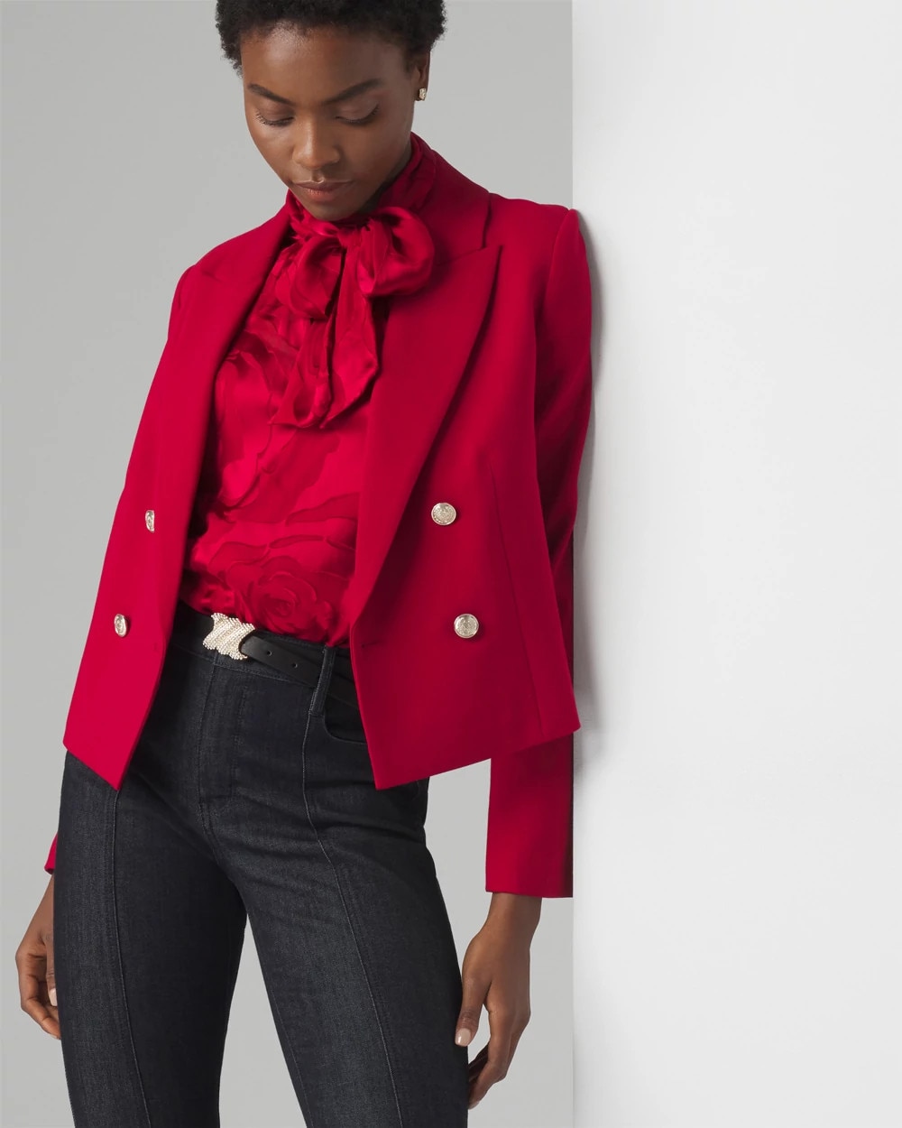 WHBM Cropped Blazer - image 1