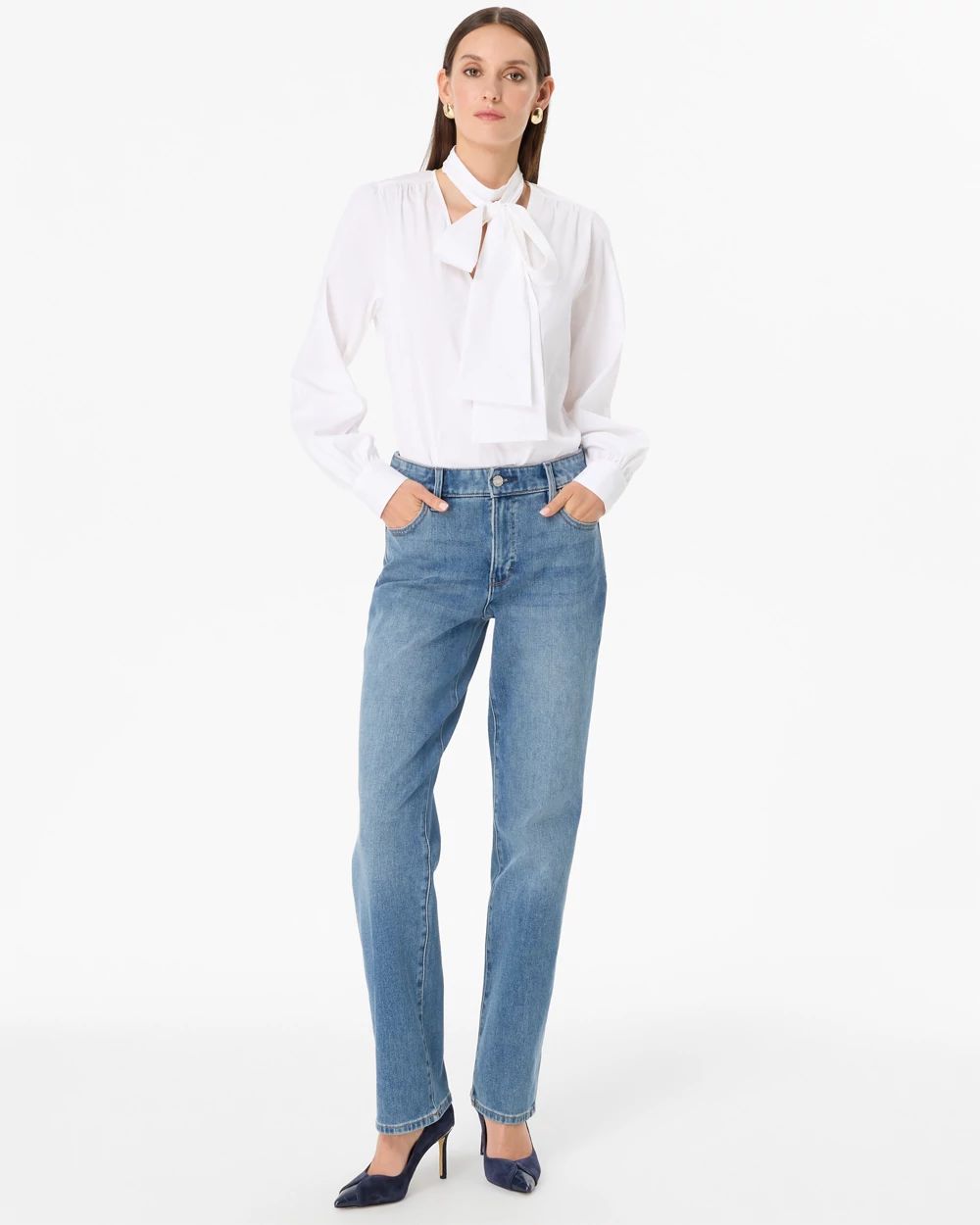 Petite High-Rise Straight Jean