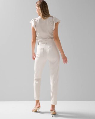 Curvy Paper Bag Waist Tapered Pant