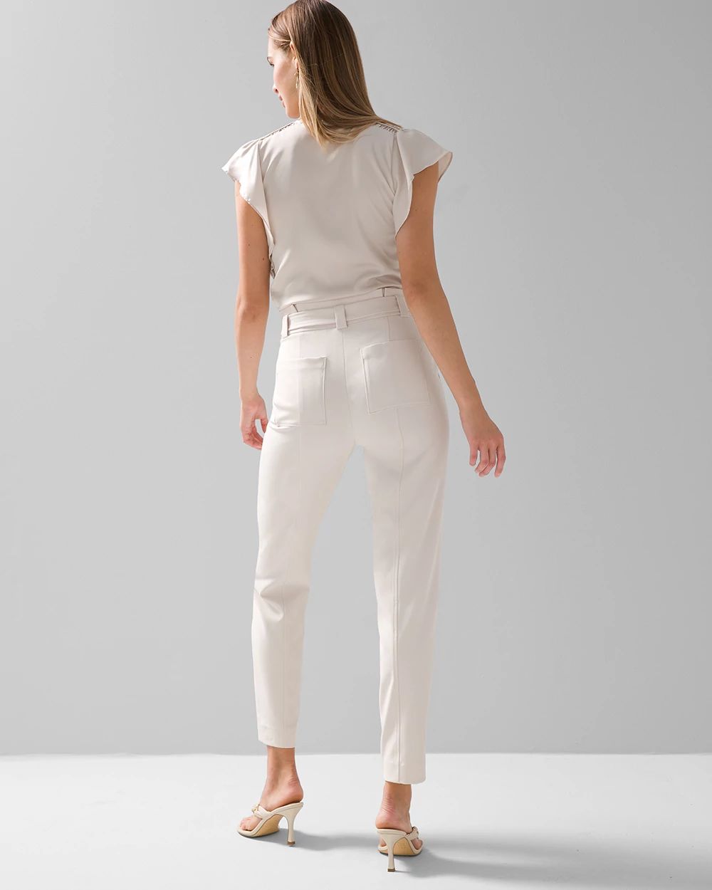 Curvy Paper Bag Waist Tapered Pant
