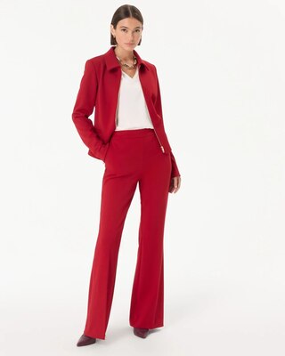 Knit Crepe Zip-Front Jacket click to view larger image.