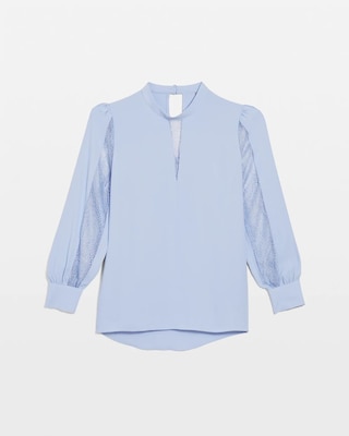 Lace + Crepe Blouse click to view larger image.