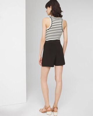 Pleated Matte Jersey Shorts click to view larger image.