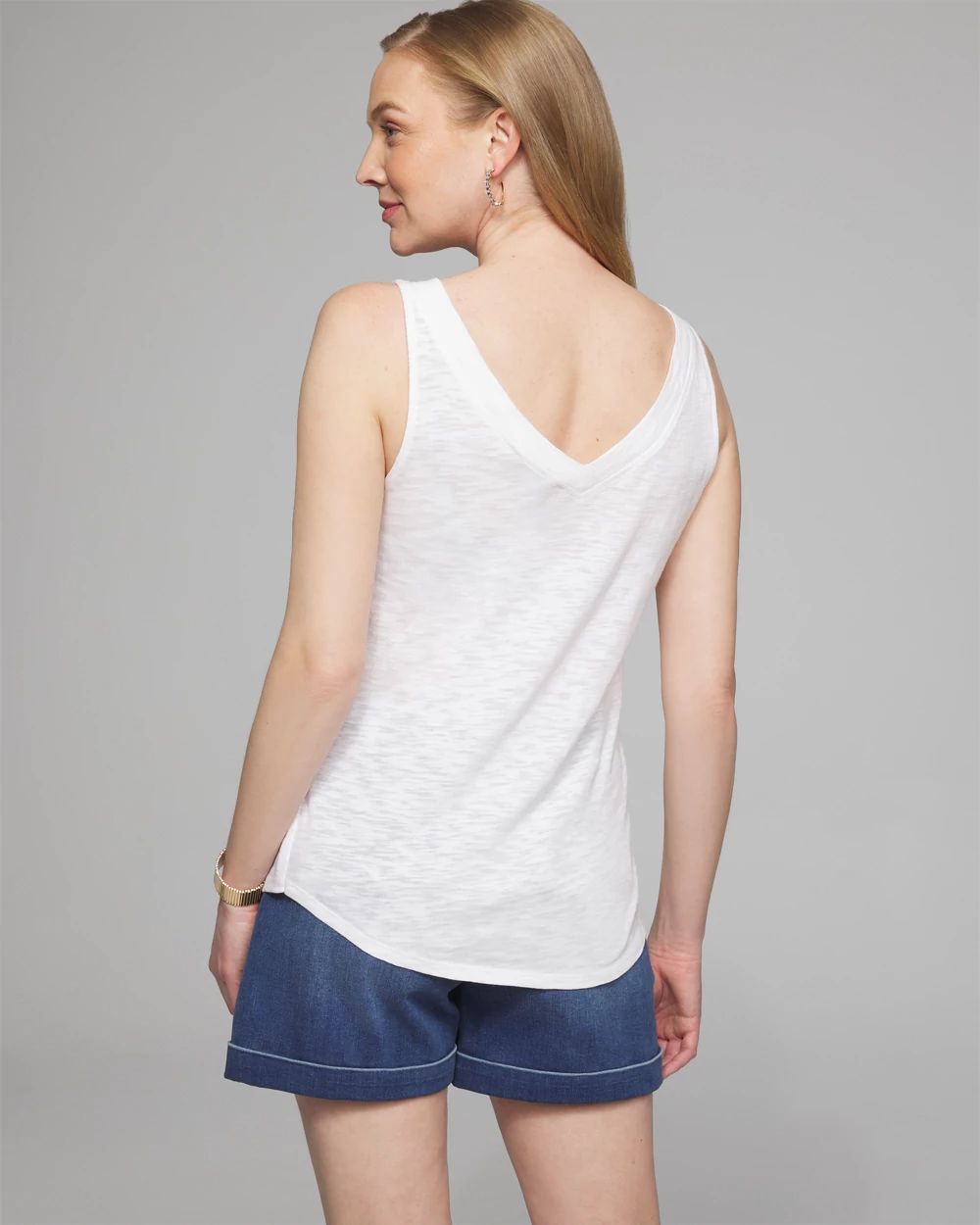 Outlet WHBM Double V-Neck Tank