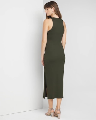 WHBM® FORME Rib Sleeveless Midi Dress click to view larger image.