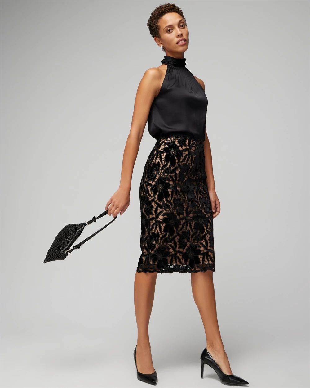 Lace Pencil Skirt