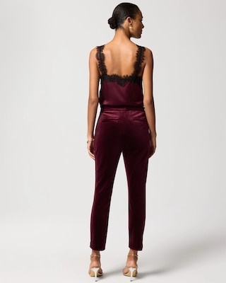 Elle Velvet Slim Ankle Pant click to view larger image.