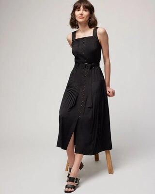 Pleated Utility Dress