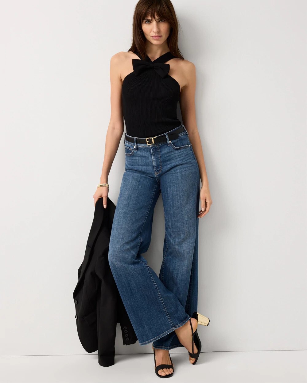 Bow Detail Knit Halter Top