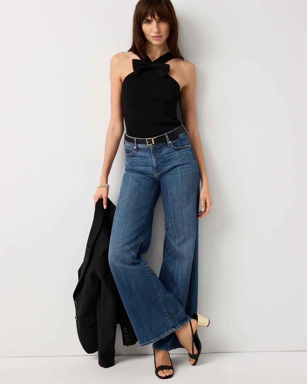 Bow Detail Knit Halter Top