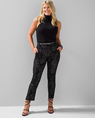 WHBM® Jolie Button Straight Luxe Stretch Pant