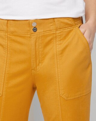 Mid-Rise Pret-A-Pedi Straight Crop Pants click to view larger image.