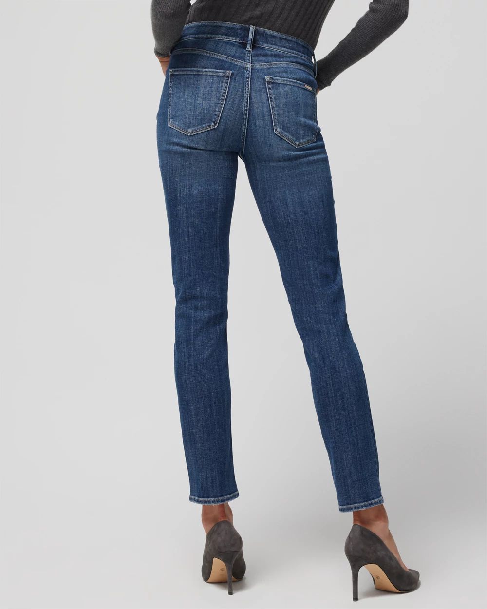 High-Rise Everyday Soft Destructed Slim Ankle Jeans | White