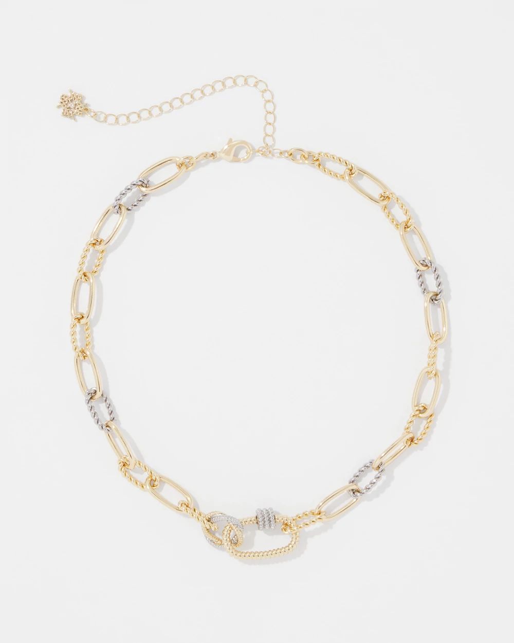 Sculptural Knot Links Necklace click to view larger image.