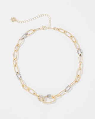 Sculptural Knot Links Necklace click to view larger image.